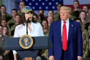 Governor Whitmer joins President Trump and speaks at Selfridge Air National Guard Base.