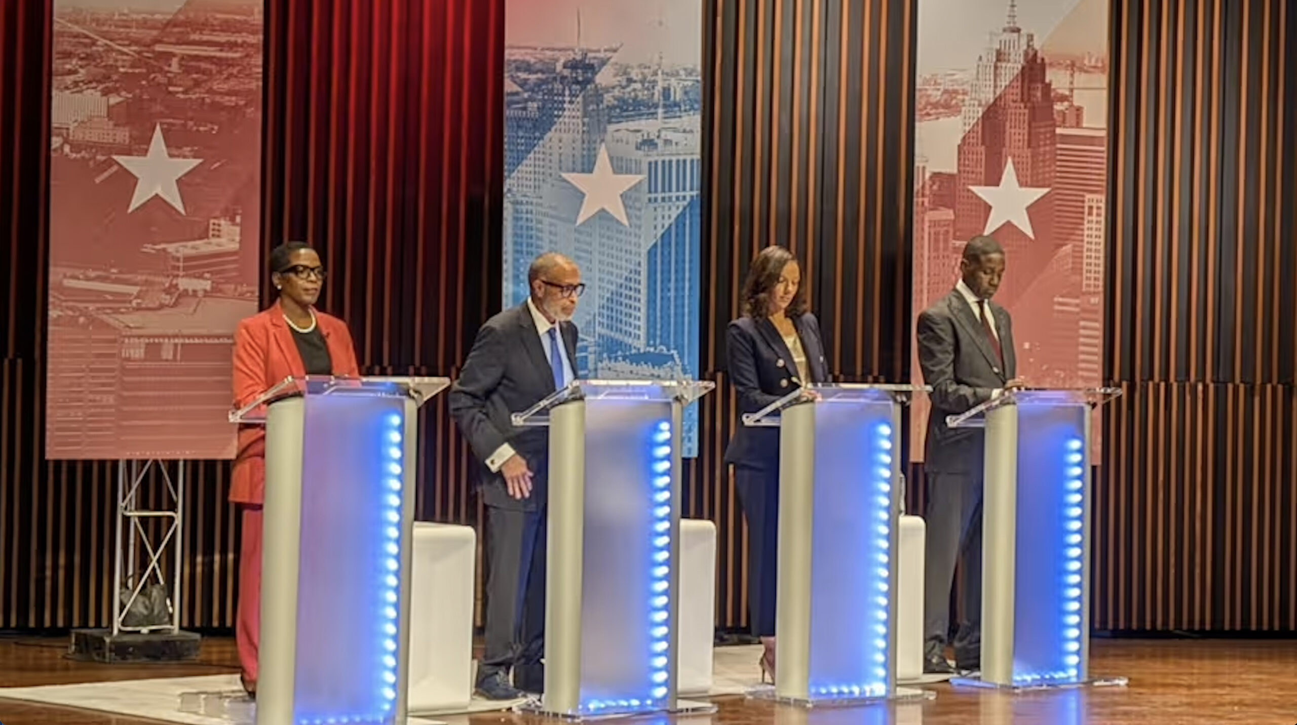 Candidates at the Detroit Mayoral Debate on June 16, 2025. (WDIV)