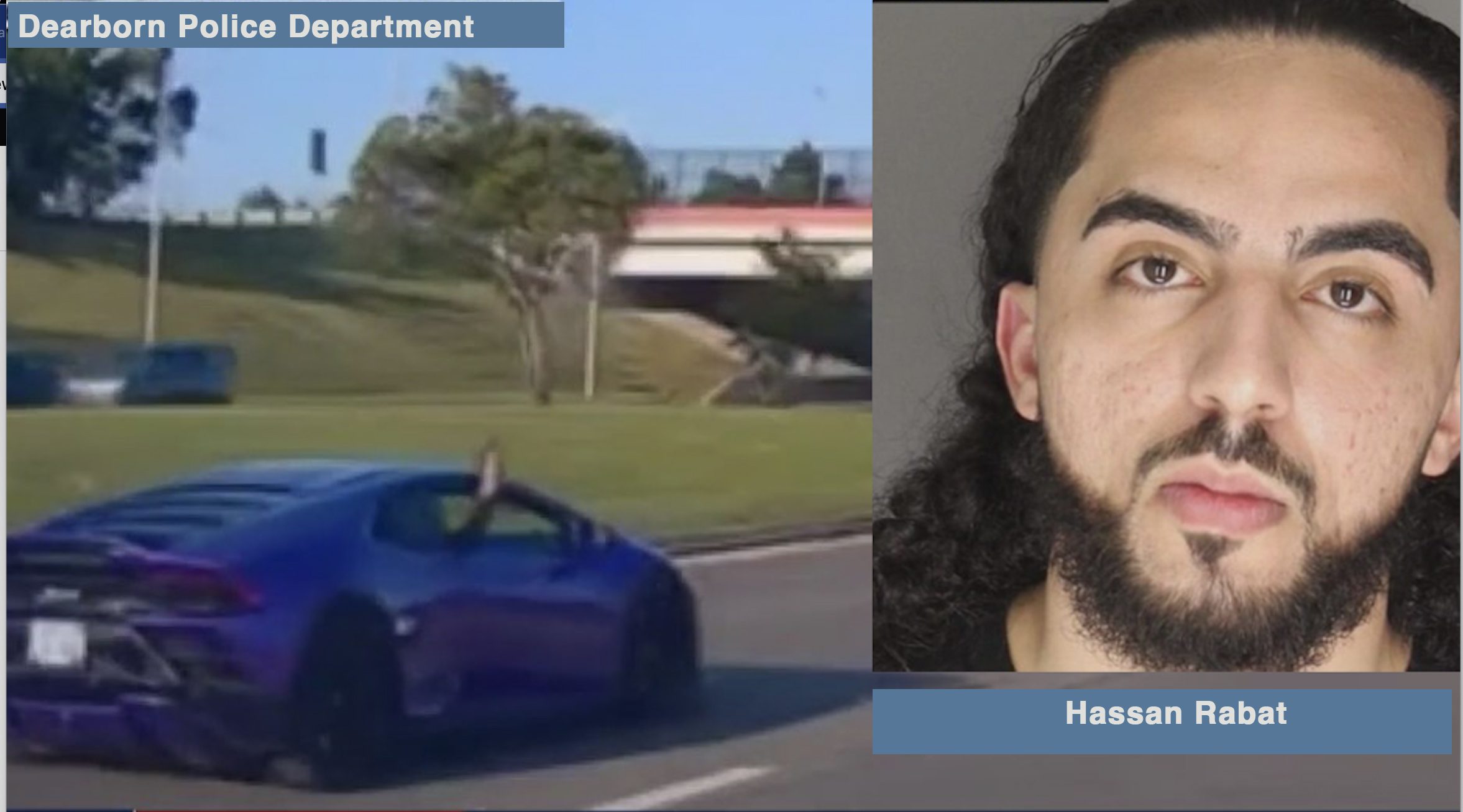 Hassan Rabat, was arrested after a witness submit dashcam footage capturing him firing a handgun