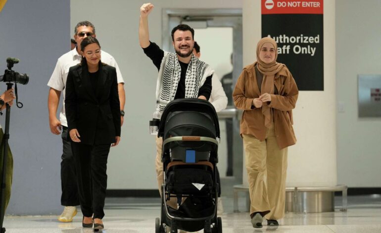 Columbia student Mahmoud Khalil freed after 100 days in ICE detention, vows to keep fighting for Palestine