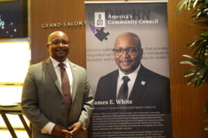 Former Detroit Police Chief and Detroit Wayne Integrated Health Network (DWIHN) President James White, the recipient of the Leadership in Inclusion Award, at ACC's 46th annual Gala.