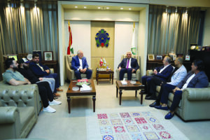 Mission members meet with Maj. Gen. Hassan Choucair, director general of Lebanon's General Security. – Photo courtesy of the General Security Press Office.