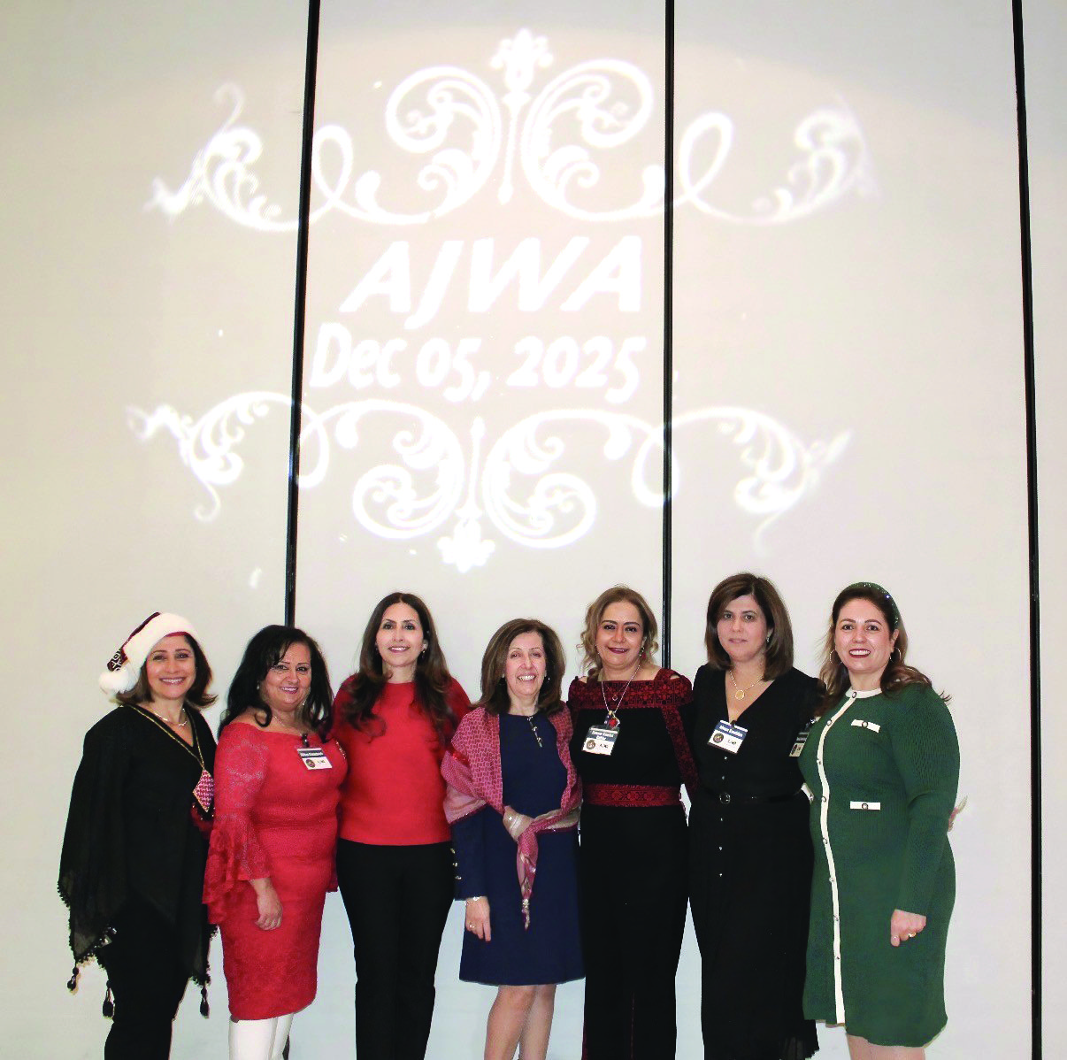 Qakish pictured center with members of the association’s board