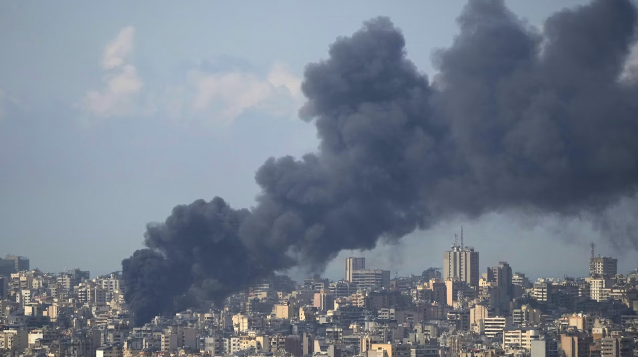 Smoke rises following an Israeli airstrike on a building in Beirut, Lebanon, Wednesday, April 8. – Photo by AP