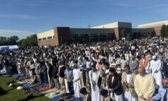 More than 10,000 Muslims gather for Eid al-Adha prayers in Dearborn as Christian clergy form human chain of solidarity