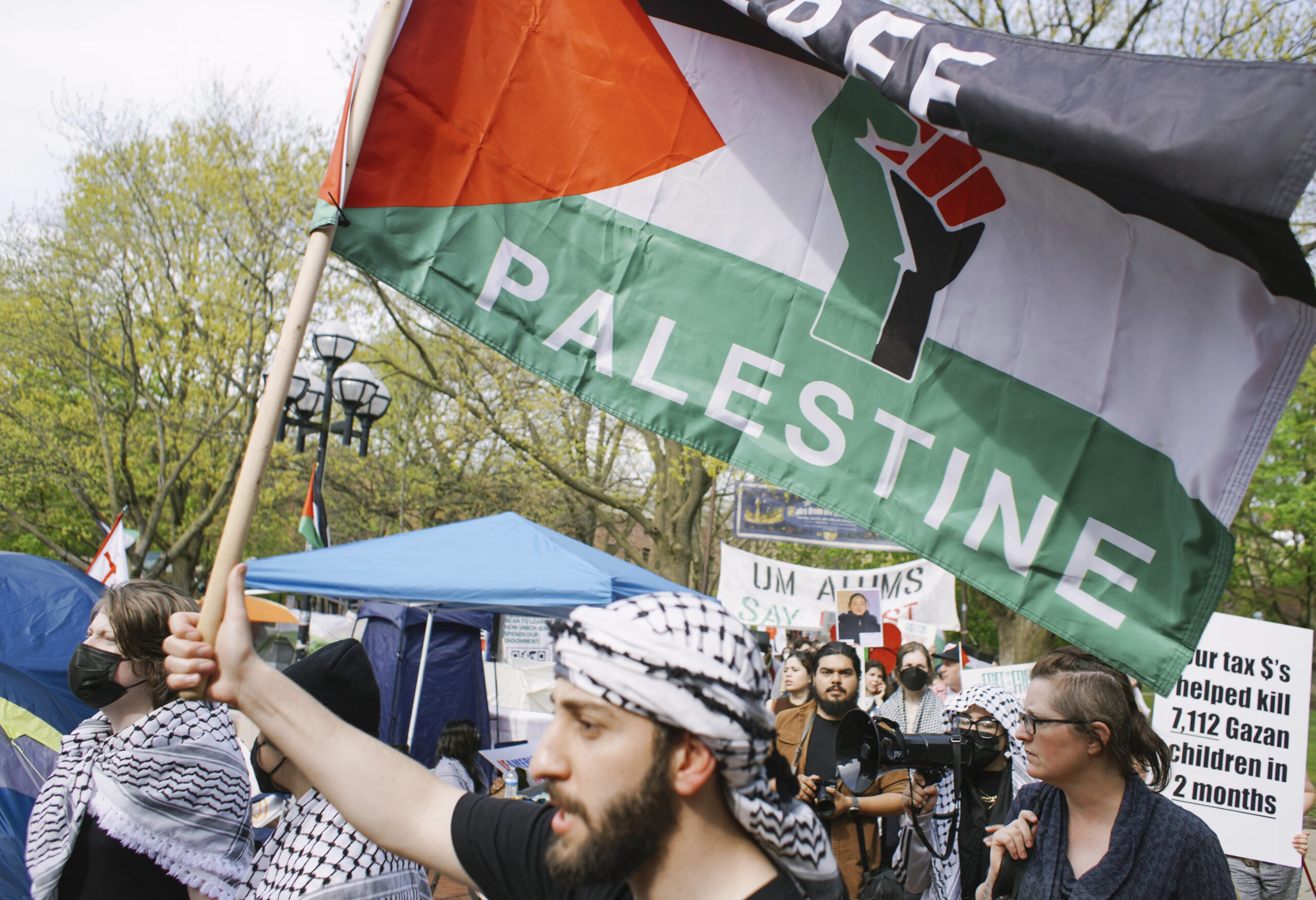 A Black Muslim student has sued the University of Michigan, alleging surveillance, harassment and retaliation by university officials and private security contractors because of his pro-Palestinian activism. - File photo